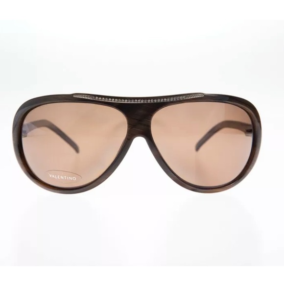 Valentino Aviator Bling Sunglasses NEW S Tortoise - Picture 1 of 16